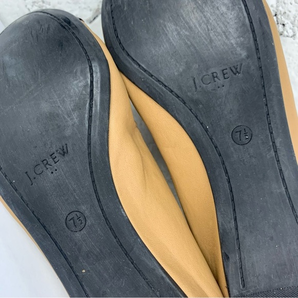 J. Crew Anya Patent Leopard Brown Leather Hidden Wedge Ballet Slip On Flats 7.5 - Picture 10 of 12